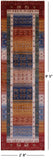 Tribal Persian Gabbeh Hand Knotted Wool Runner Rug - 2' 8" X 9' 5" - Golden Nile