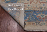 Ivory Turkish Oushak Hand Knotted Wool Rug - 9' 1" X 11' 11"