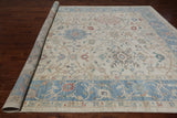Ivory Turkish Oushak Hand Knotted Wool Rug - 10' 0" X 12' 8"
