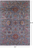 Grey Peshawar Hand Knotted Wool Rug - 6' 9" X 10' 0" - Golden Nile