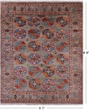 Turkmen Ersari Hand Knotted Wool Rug - 5' 1" X 6' 6" - Golden Nile