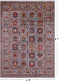 Turkmen Ersari Hand Knotted Wool Rug - 5' 10" X 8' 1" - Golden Nile