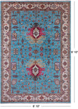 Blue Persian Fine Serapi Handmade Wool Rug - 6' 10" X 9' 10" - Golden Nile