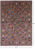 Turkmen Ersari Hand Knotted Wool Rug - 6' 3" X 9' 0" - Golden Nile