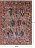 Persian Fine Serapi Hand Knotted Wool Rug - 6' 10" X 9' 6" - Golden Nile