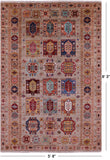 Turkmen Ersari Hand Knotted Wool Rug - 5' 8" X 8' 3" - Golden Nile