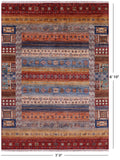 Tribal Persian Gabbeh Hand Knotted Wool Rug - 5' 0" X 6' 10" - Golden Nile