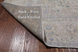 SUPER SALE Ivory Persian Vintage White Wash Hand Knotted Wool Rug - 9' 7" X 12' 0"