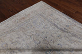 SUPER SALE Ivory Persian Vintage White Wash Hand Knotted Wool Rug - 9' 7" X 12' 0"