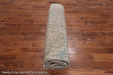 SUPER SALE Ivory Persian Vintage White Wash Handmade Wool Rug - 9' 6" X 12' 6"
