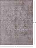 Ivory Persian Vintage White Wash Handmade Wool Rug - 9' 6" X 12' 6" - Golden Nile