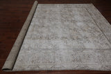 SUPER SALE Ivory Persian Vintage White Wash Handmade Wool Rug - 9' 8" X 12' 6"