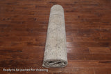 SUPER SALE Ivory Persian Vintage White Wash Handmade Wool Rug - 9' 8" X 12' 6"
