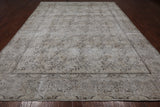 SUPER SALE Ivory Persian Vintage White Wash Handmade Wool Rug - 9' 8" X 12' 6"