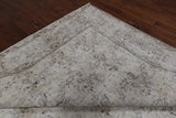 SUPER SALE Ivory Persian Vintage White Wash Handmade Wool Rug - 9' 8" X 12' 6"
