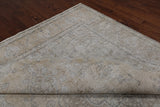 SUPER SALE Ivory Persian Vintage White Wash Hand Knotted Wool Rug - 9' 8" X 12' 3"