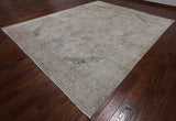 SUPER SALE Ivory Persian Vintage White Wash Hand Knotted Wool Rug - 9' 10" X 12' 6"