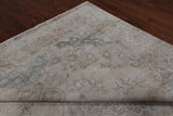 SUPER SALE Ivory Persian Vintage White Wash Hand Knotted Wool Rug - 9' 10" X 12' 6"