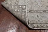 SUPER SALE Ivory Persian Vintage White Wash Hand Knotted Wool Rug - 9' 9" X 12' 2"