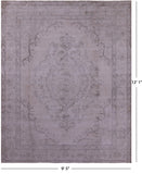 Ivory Persian Vintage White Wash Hand Knotted Wool Rug - 9' 5" X 12' 1" - Golden Nile