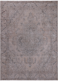 SUPER SALE Ivory Persian Vintage White Wash Handmade Wool Rug - 8' 11" X 12' 7"