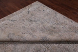 SUPER SALE Ivory Persian Vintage White Wash Handmade Wool Rug - 8' 11" X 12' 7"