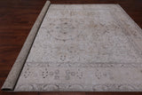 SUPER SALE Ivory Persian Vintage White Wash Handmade Wool Rug - 9' 11" X 12' 1"