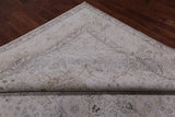 SUPER SALE Ivory Persian Vintage White Wash Handmade Wool Rug - 9' 11" X 12' 1"