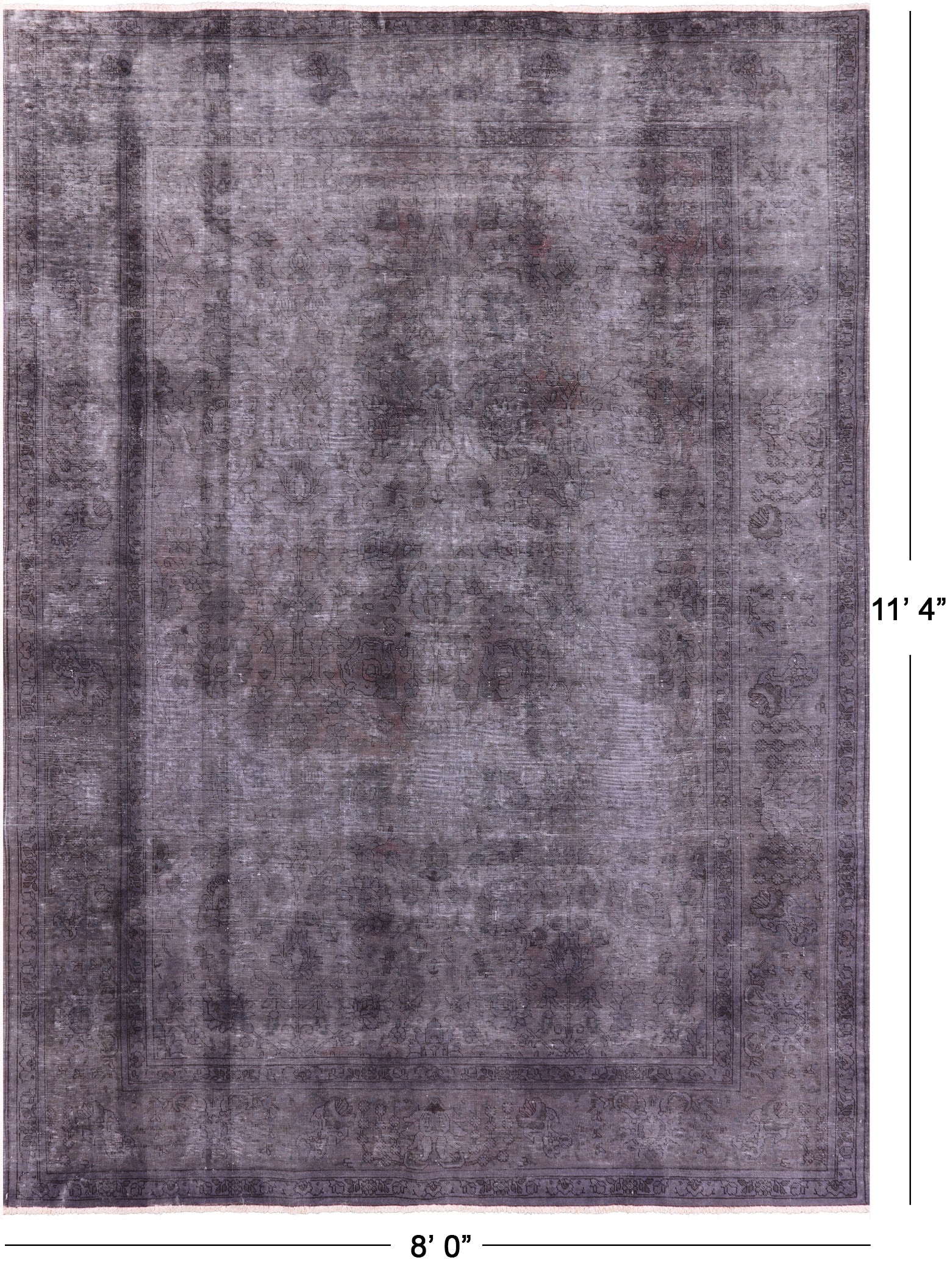 Persian Overdyed Hand Knotted Wool Rug - 8' 0" X 11' 4" - Golden Nile