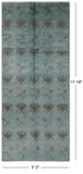 Overdyed Hand Knotted Full Pile Wool Area Rug - 5' 2" X 11' 10" - Golden Nile