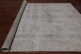 SUPER SALE Ivory Persian Vintage White Wash Hand Knotted Wool Rug - 8' 0" X 10' 10"