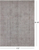 SUPER SALE Ivory Persian Vintage White Wash Hand Knotted Wool Rug - 8' 0" X 10' 10"