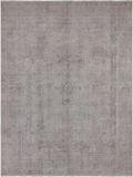 SUPER SALE Ivory Persian Vintage White Wash Hand Knotted Wool Rug - 8' 0" X 10' 10"