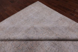 SUPER SALE Ivory Persian Vintage White Wash Hand Knotted Wool Rug - 9' 4" X 12' 1"