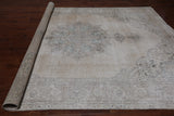 SUPER SALE Ivory Persian Vintage White Wash Hand Knotted Wool Rug - 8' 10" X 12' 0"