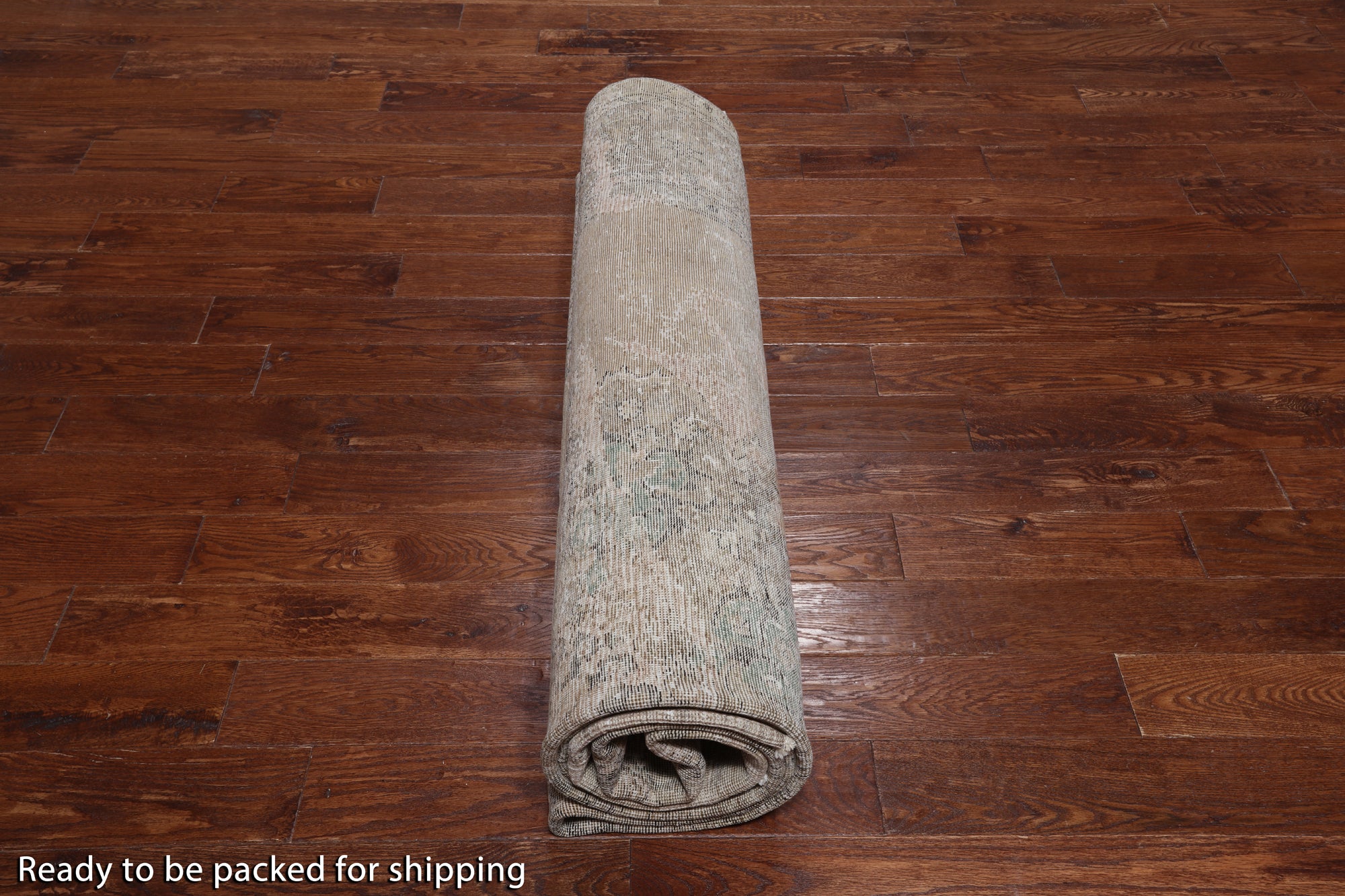 SUPER SALE Ivory Persian Vintage White Wash Hand Knotted Wool Rug - 8' 10" X 12' 0"