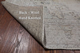 SUPER SALE Ivory Persian Vintage White Wash Hand Knotted Wool Rug - 8' 10" X 12' 0"