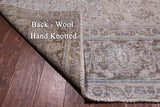 SUPER SALE Ivory Persian Vintage White Wash Hand Knotted Wool Rug - 9' 8" X 12' 0"