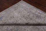 SUPER SALE Ivory Persian Vintage White Wash Hand Knotted Wool Rug - 9' 8" X 12' 0"