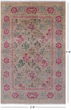 Ivory William Morris Hand Knotted Wool Area Rug - 5' 0" X 7' 9" - Golden Nile