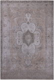 SUPER SALE Ivory Persian Vintage White Wash Hand Knotted Wool Rug - 7' 11" X 11' 6"