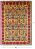William Morris Hand Knotted Wool Area Rug - 6' 2" X 8' 10" - Golden Nile