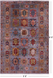 Turkmen Ersari Hand Knotted Wool Rug - 5' 6" X 8' 5" - Golden Nile