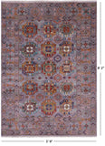 Grey Turkmen Ersari Handmade Wool Rug - 5' 9" X 8' 2" - Golden Nile