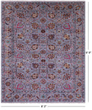 Grey Persian tabriz Handmade Wool Rug - 8' 3" X 9' 9" - Golden Nile
