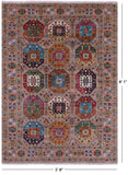 Turkmen Ersari Hand Knotted Wool Rug - 5' 8" X 8' 1" - Golden Nile