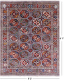 Turkmen Ersari Hand Knotted Wool Rug - 5' 2" X 6' 7" - Golden Nile