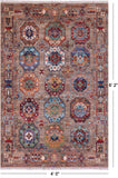 Turkmen Ersari Hand Knotted Wool Rug - 4' 0" X 6' 2" - Golden Nile
