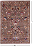 Peshawar Hand Knotted Wool Rug - 4' 2" X 6' 1" - Golden Nile