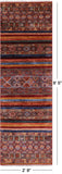 Khorjin Persian Gabbeh Hand Knotted Wool Runner Rug - 2' 9" X 9' 5" - Golden Nile